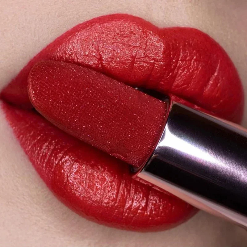 반짝이 다이아몬드 립스틱, 오래 지속되는 방수 논스틱 컵, 반짝이는 진주 빛 립 틴트, 레드 섹시 립스틱, 입술 메이크업 화장품