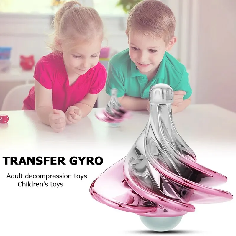 1pcs Toy Finger Gyro Toy Portable Fingertip Decompression Desktop Toy Wind Blowing Rotating Multicolor Gyro Children's Gift finger gyro toy