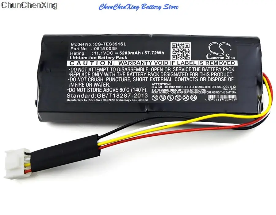 Batteria Cameron Sino 5200Mah 0515 0039 Per Analizzatore Testo 350K