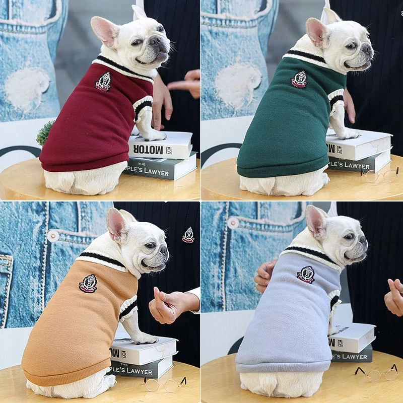 패션 개 스웨터 겨울 따뜻한 개 옷 작은 중형 개 대학 스타일 고양이 스웨터 강아지 풀오버 치와와 강아지 옷