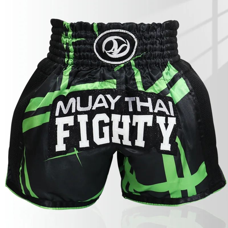 Summer Training Combat Fighting Sanda Kickboxing Boxing Trunks Children's Muay Thai Pants Adult Polyester Boxer Shorts