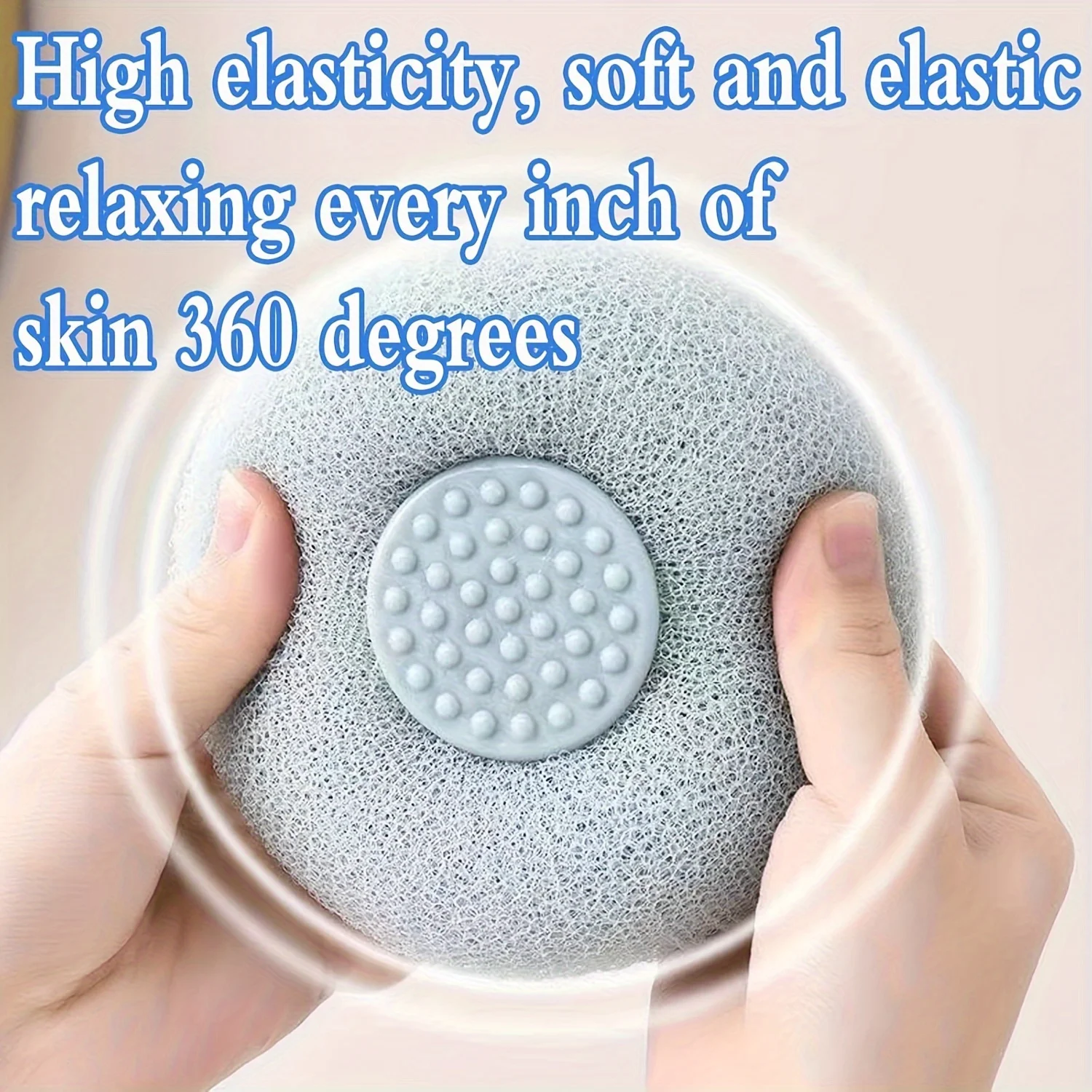 Massage Bath Sponge Ball Exfoliating Shower Brush Wall-Mounted Loofah with Suction Cup Deep Clean Body Scrubber Bathroom Access 5
