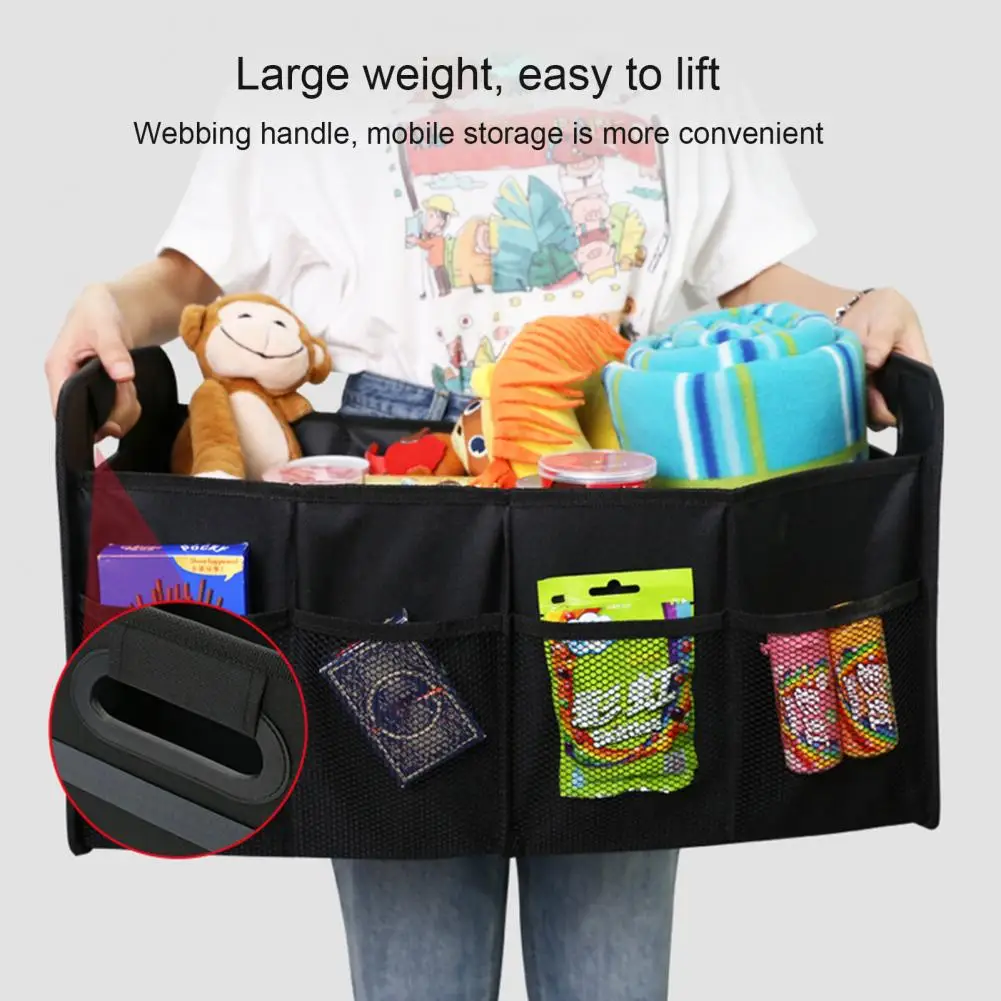 

Large Capacity Storage Case Multi-compartment Car Storage Box Spacious Non-slip Oxford Cloth Organizer for Auto Accessories