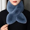 Faux Rex Rabbit Fur Scarf Male Female Winter Thickened Warm Double-sided Neck Cover Neck Protection Faux Fur Plush Scarf 1