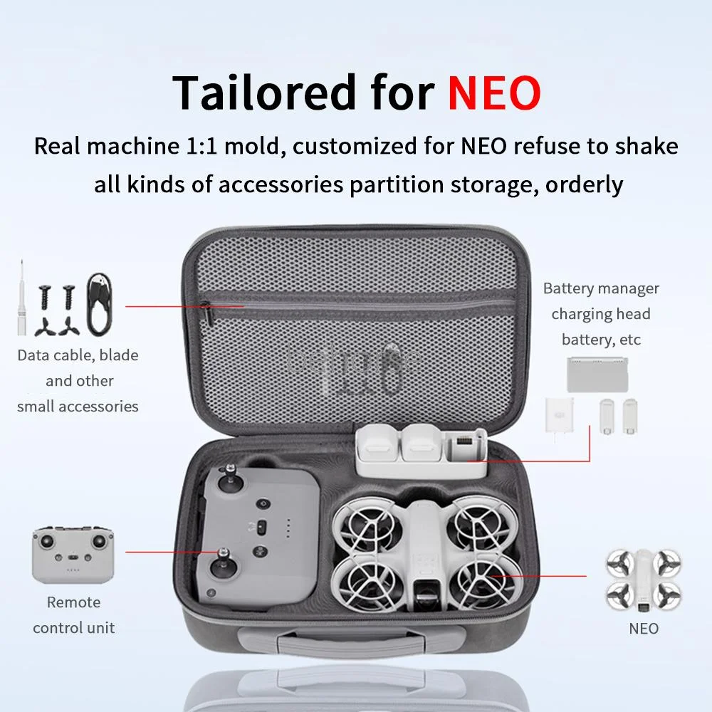 Carrying Case For DJI Neo Waterproof Portable Storage Bag Drone Remote Control Protection Box For DJI Neo Drone Accessories