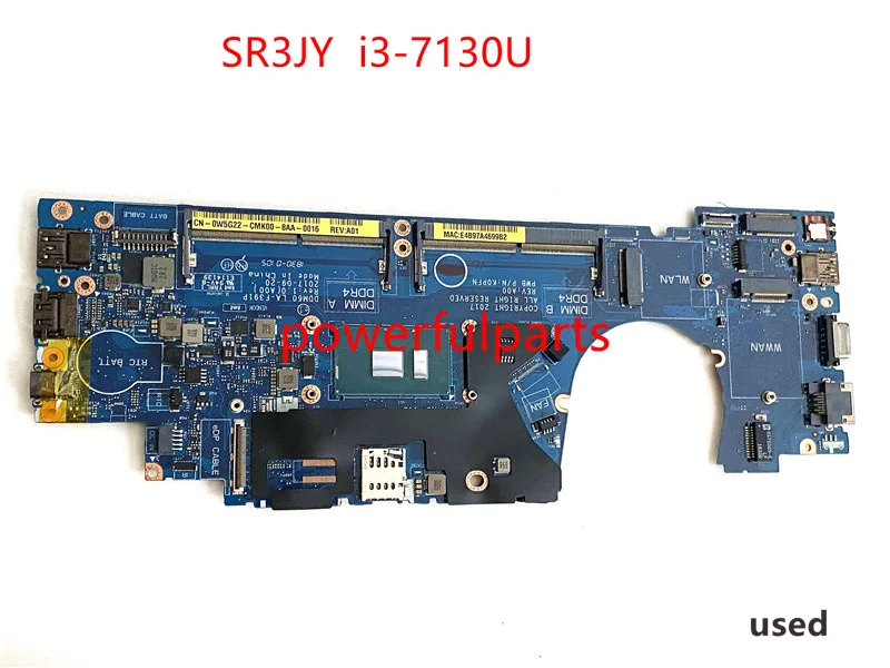 

Хорошо работает для материнской платы Dell Latitude 5290 SR3JY I3-7130U On-Board 0W5G22 CN-0W5G22 DDM60