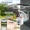 4K 4G Solar Camera WiFi Dual Screen Security PTZ Surveillance 50X Optical Zoom Outdoor Motion Detection Night Vision CCTV IP Cam 6