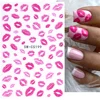3D Sexy Lips Nail Stickers Leopard Print Love Heart Letter Pink Rose Red Lips Valentines Manicure DIY Romantic Nail Decoration 2