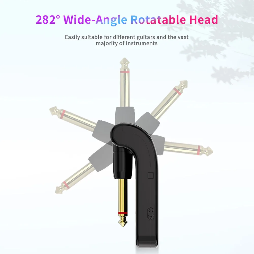 2.4G WS-4 Wireless Guitar System Guitar Transmitter Receiver Set for Electric Bass 48K/16bit Real-time Transmission