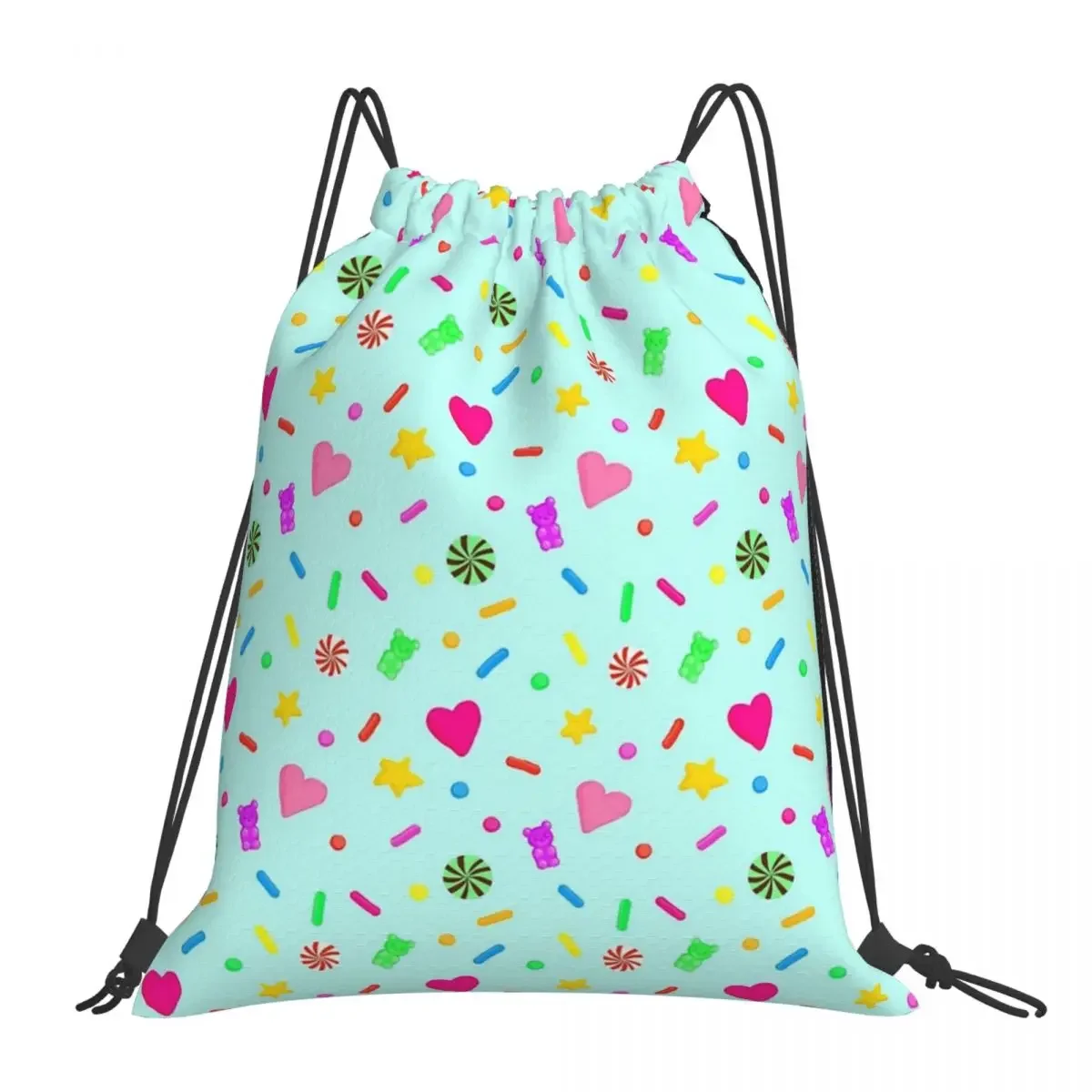 

Vanellope VonSchweetz Pattern Backpacks Portable Drawstring Bags Drawstring Bundle Pocket Sports Bag BookBag For Travel Students