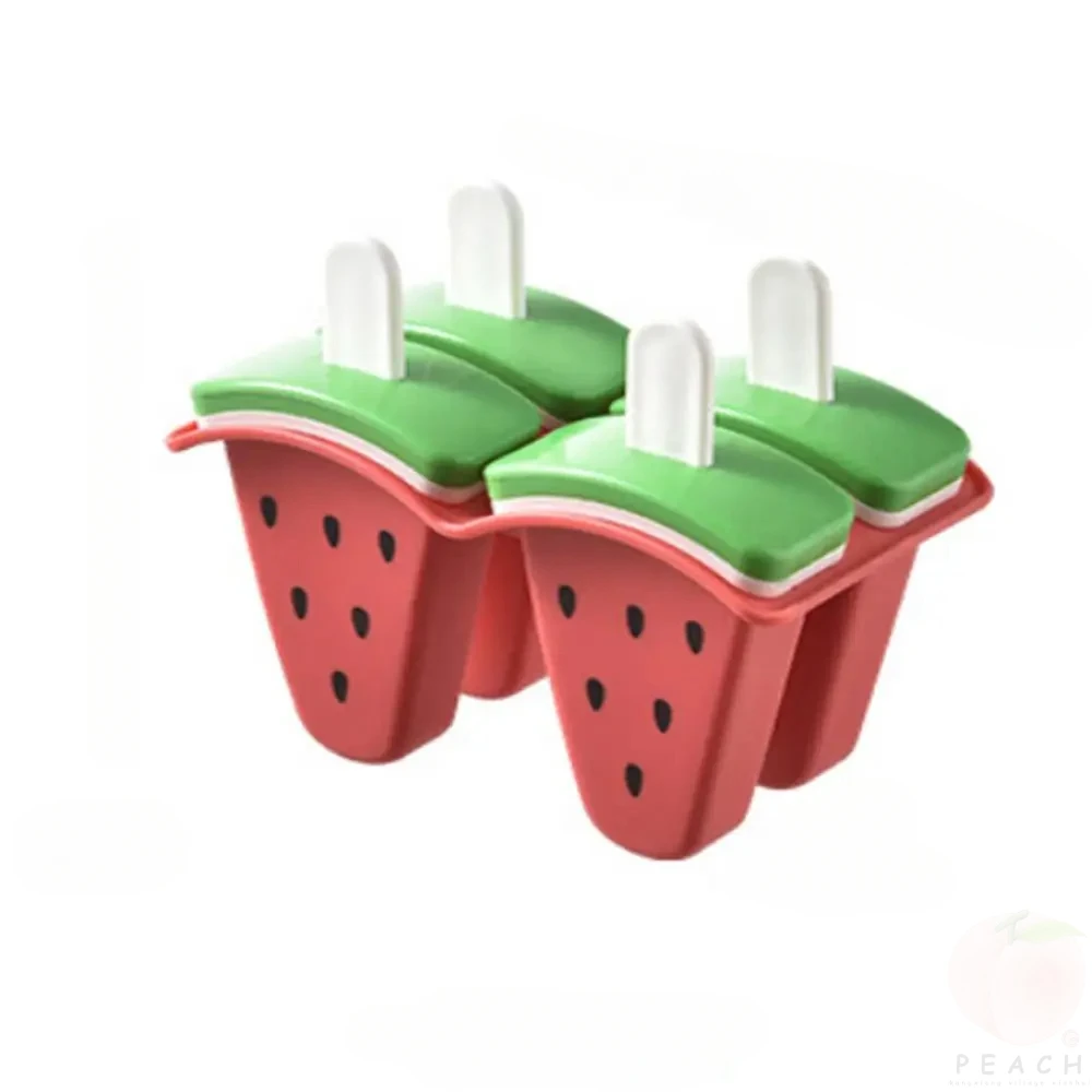 Ice Molds Watermelon Shape Ice Cream Mold With Cover DIY Homemade Ice Popsicle
