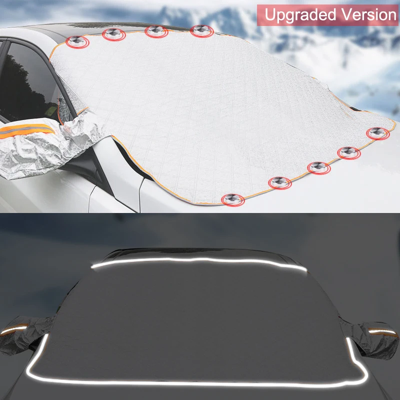 SEAMETAL Extra Large Car Windshield Snow Sun Shade Magnetic