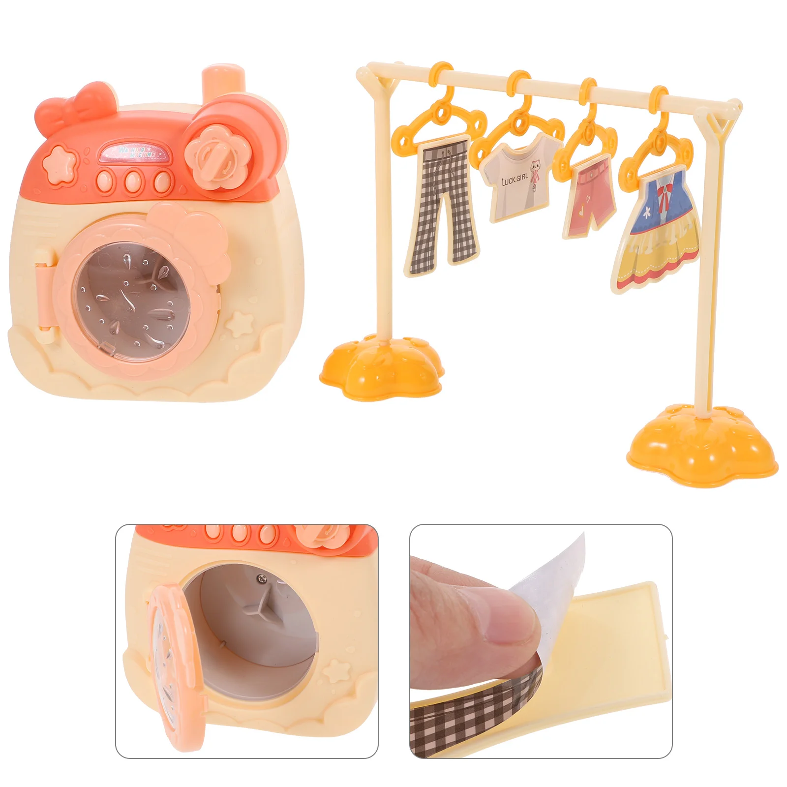 Mini Rotating Roller Toy Washing Machine Kids Educational Appliance Simulation Pretend Play Housekeeping Washer Toy Mini Home