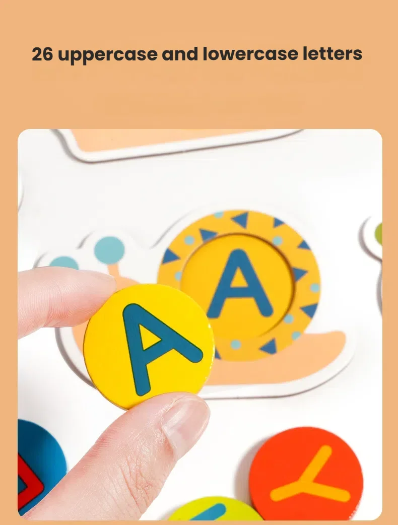 Montessori Schnecke Farbe Sortierung Spielzeug Alphabet Passende Frühe Bildung Spielzeug für Spielzeug für Spielzeug Vorschule Lernen Aktivitäten Spielzeug – Detail 3