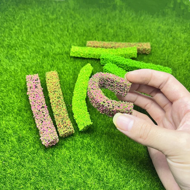 Creative DIY minimicro landscape scene building model grass flower Cluster materials para construir miniature Wargame Layout 2