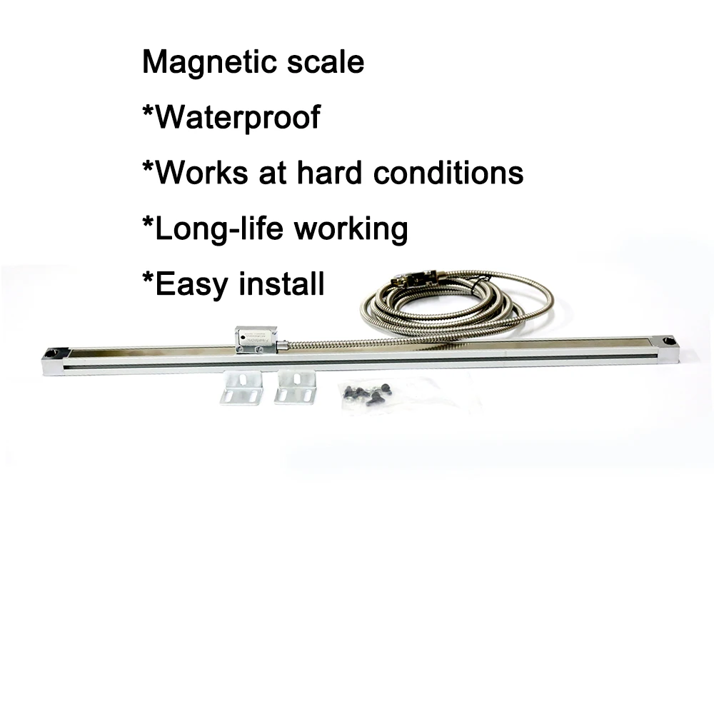 High precision IP67 Magnetic Scale 5um 500-6000mm Working Length Magnet Linear Encoder used for Woodworker Lathe Grinder