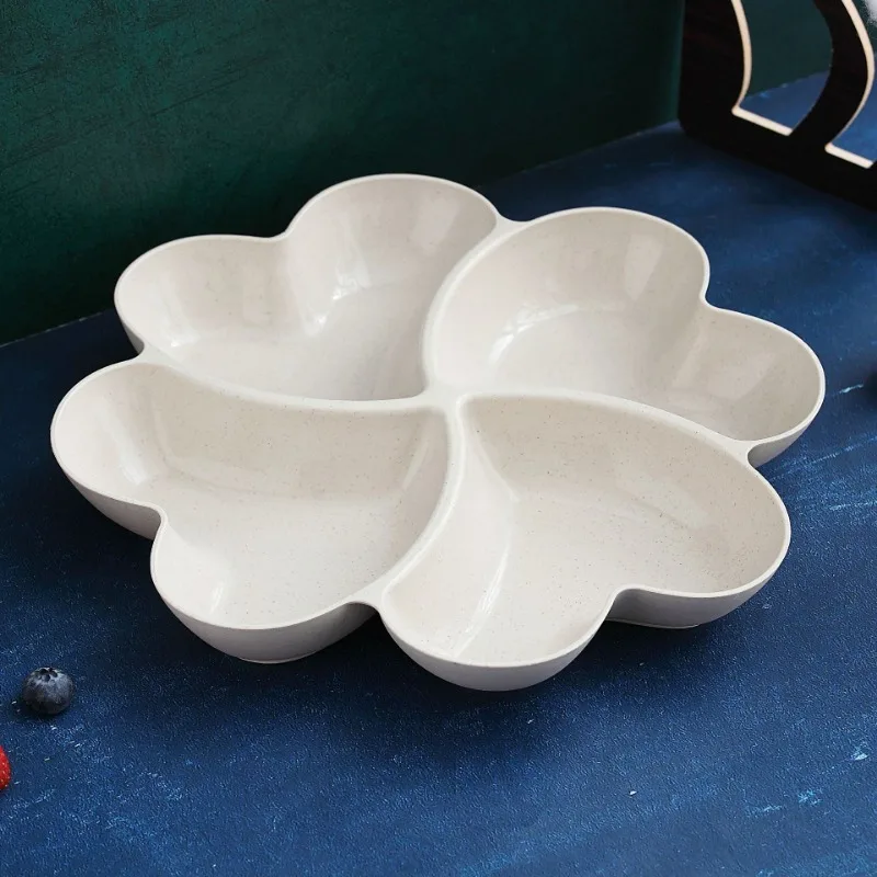 1pc, Creative Lucky Grass Wheat Straw Fruit Plate, Wedding Household Living Room Fruit Snack Candy Box,Table Decoration