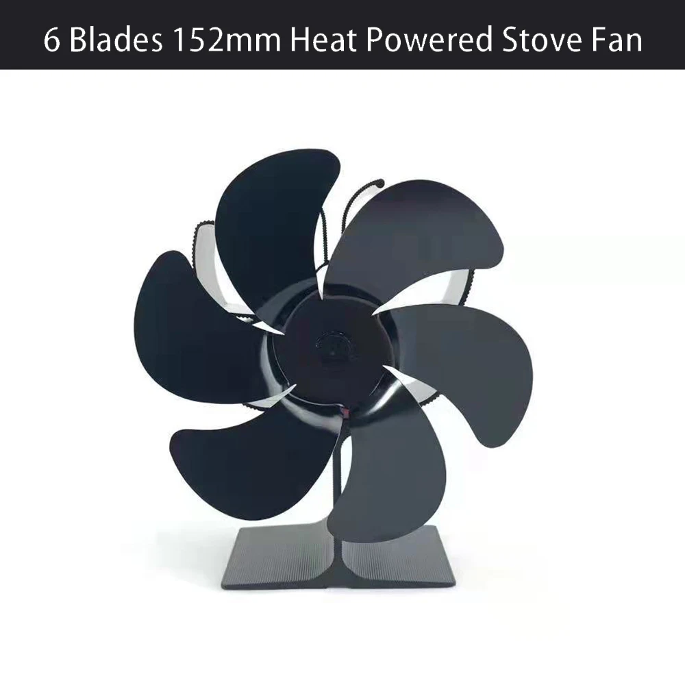 6 лезвий, Φ вентилятор, деревянная горелка, эко-вентилятор, тихий каминный вентилятор, нагреватель, эффективное распределение тепла