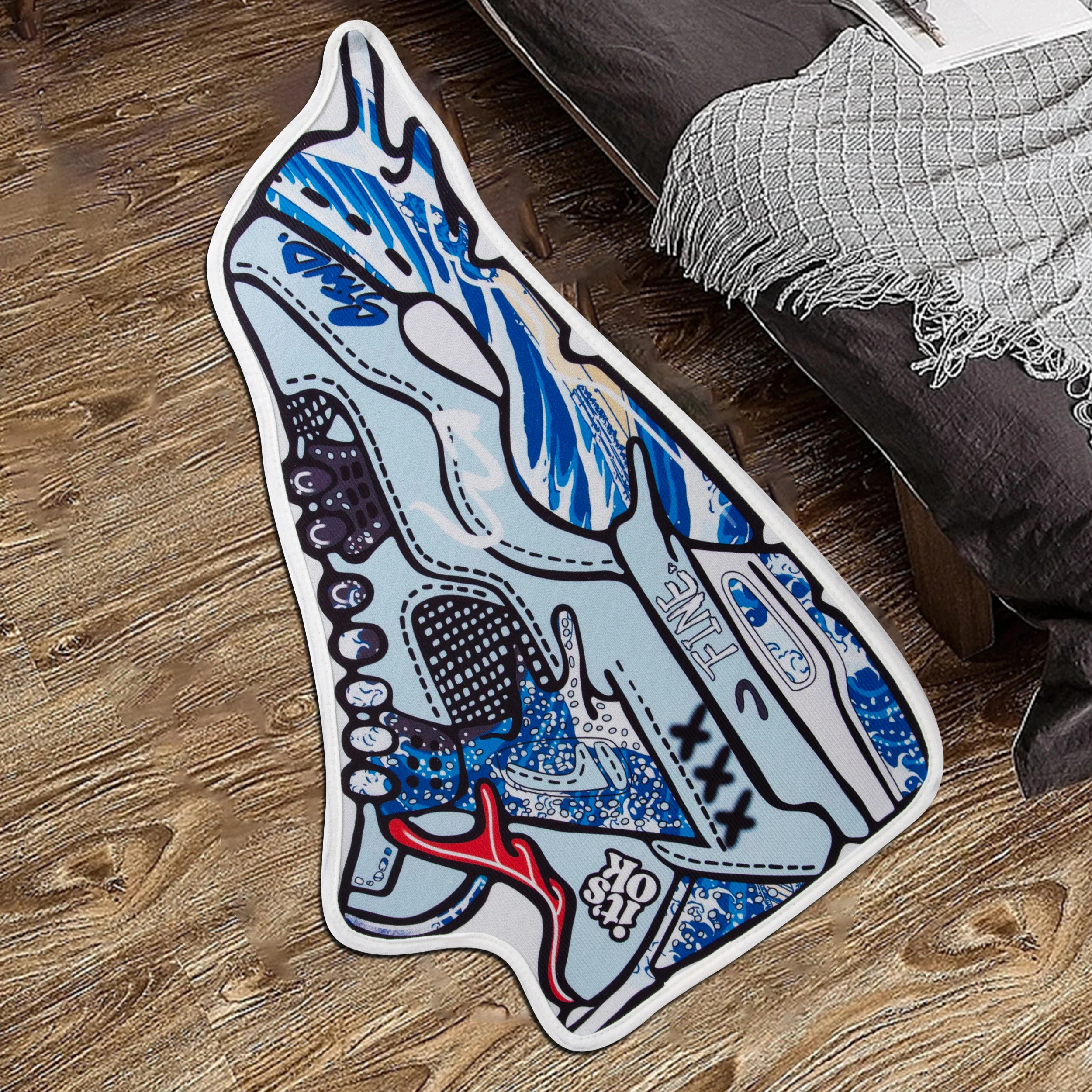 Sneaker Type Doormat Anti-skid Absorbent Bathroom Floor Mats Home Entrance Rugs Kitchen Living Room Carpet Outdoor Footpad