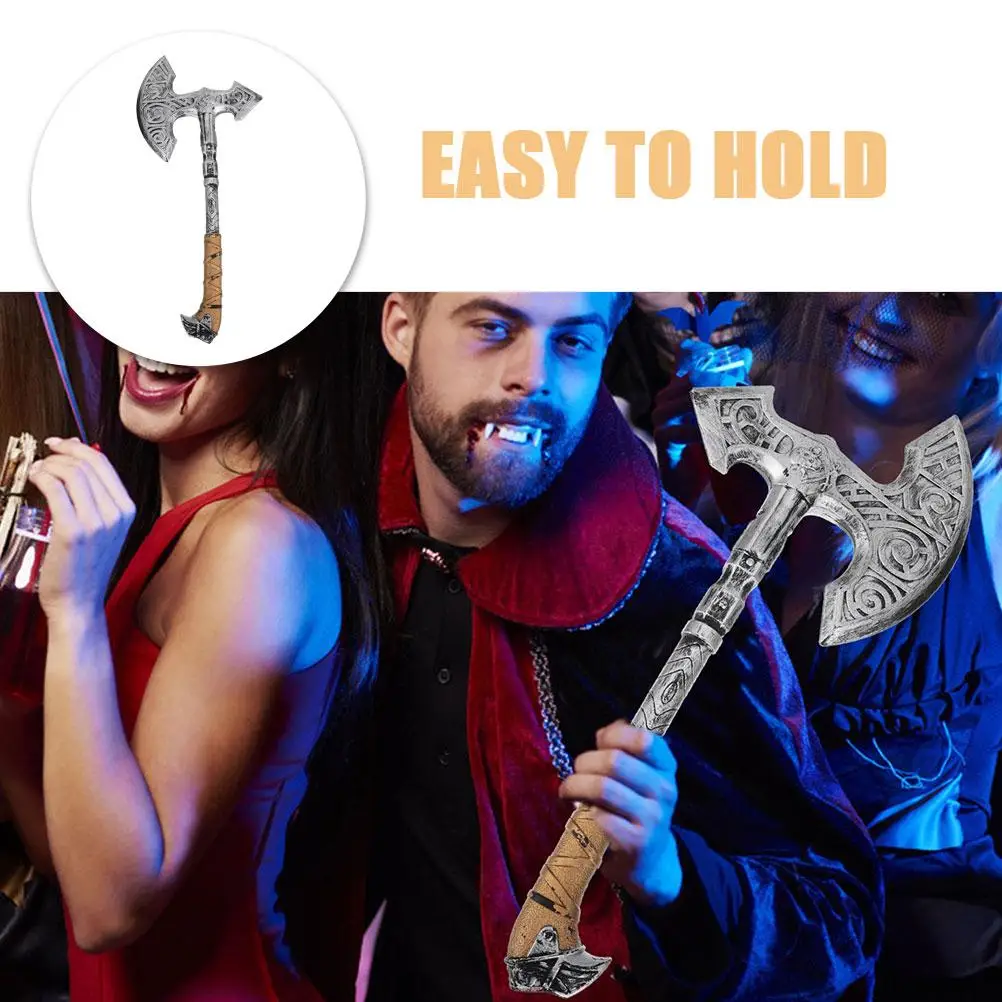Plastic Material Lifelike Simulated Fake Axe Prop Costume Accessory Stage Performance Decor Halloween Cosplay nament Costumes