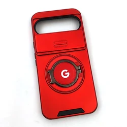 Luxury Shockproof Armor Case with Stand Holder and Camera Protection - Pixel 8A (Red)