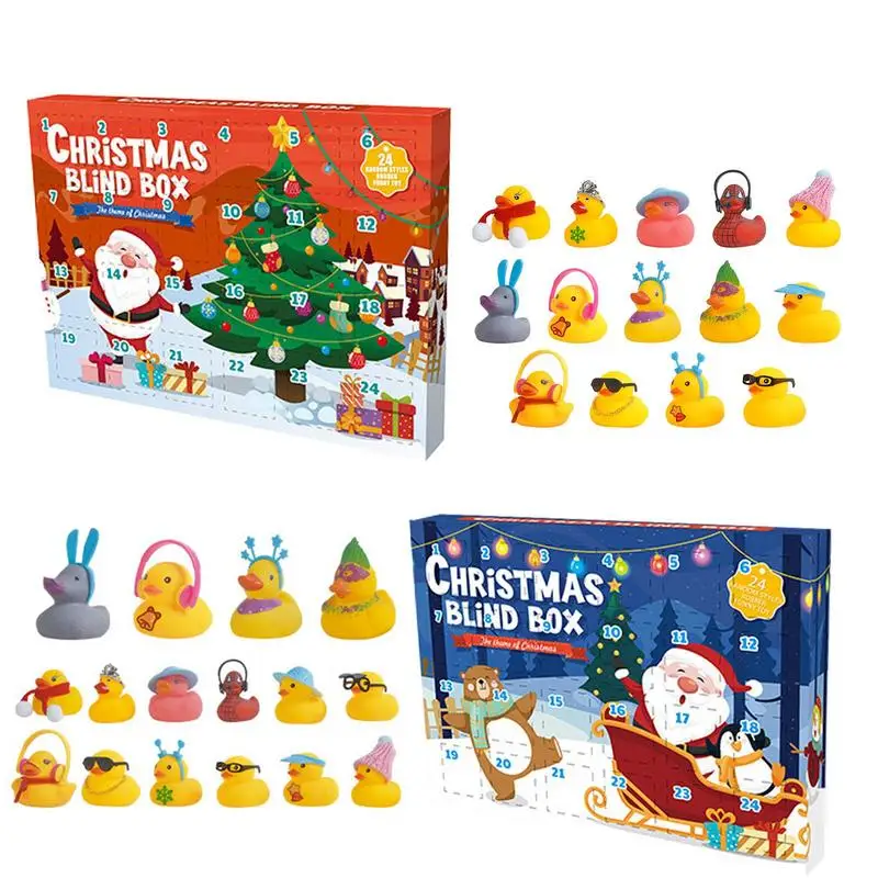 

2023 Christmas Advent Calendar 24 Days Christmas Countdown Calendars gift for Kids Adults Creative Decorative Duck Bath Toys