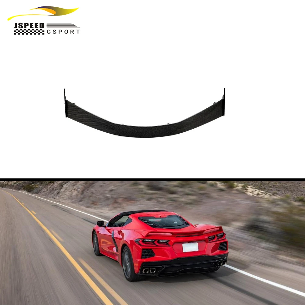 

7PCS Carbon Fiber Rear Spoiler Lid High Tail Wing for Chevrolet Corvette C8 2020-2021