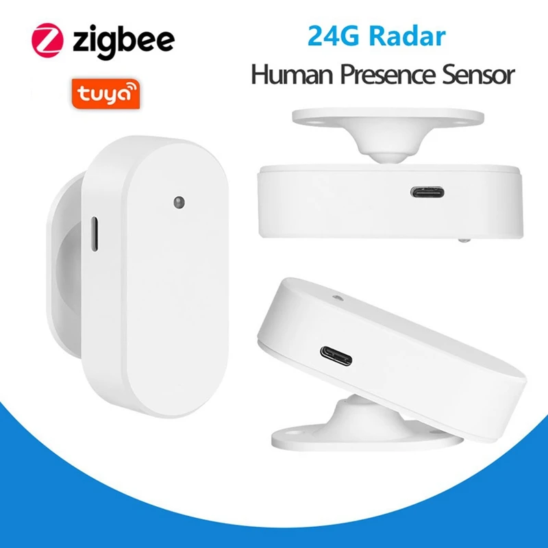 

Tuya Zigbee 24G Millimeter Wave Human Presence Detector Radar Light Sensing Detector Sensor Motion Sensors Smart Home