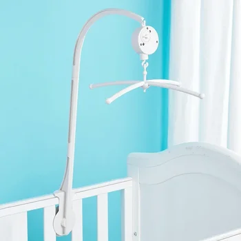 66CM Lettino per bambini Campana giocattolo Ruota di 360 gradi Supporto per sonagli bianchi Staffa per culla mobile Carillon ABDL Campana per culla Giocattolo Decorazione della casa