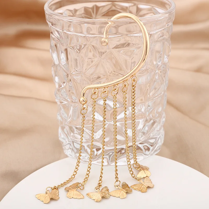 

Trend Simulation Butterfly Long Earrings FemaleRhinestone Wedding Pendant Earrings Fashion Korean Jewelry Earrings