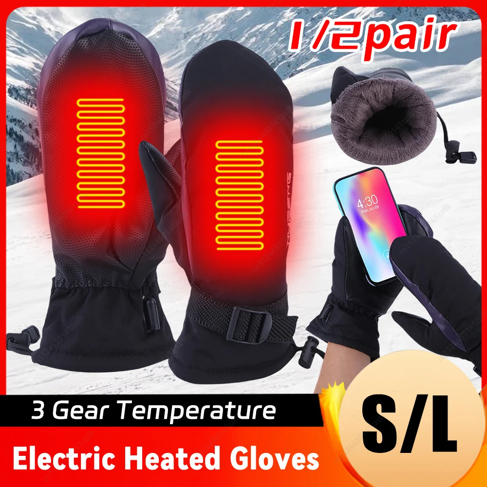 Waterproof Electric Heated Gloves for Skiing Cycling Running
