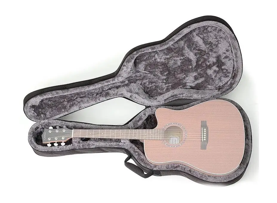 40/41 Inch Acoustic Folk Guitar Bag Backpack Double Straps Oxford Waterproof Guitar Hard Carry Case Gig Bag Cover