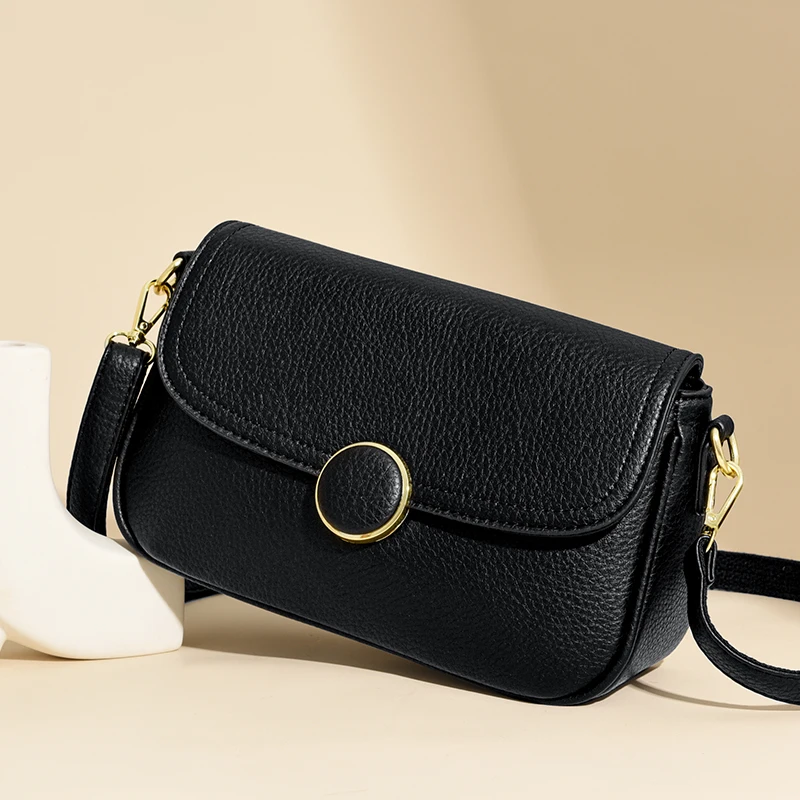 Lychee Print Leather Women's Handbag Brand Shoulder Small Square Bag Luxury Designer Ladies Crossbody Bag Casual Messenger Bag