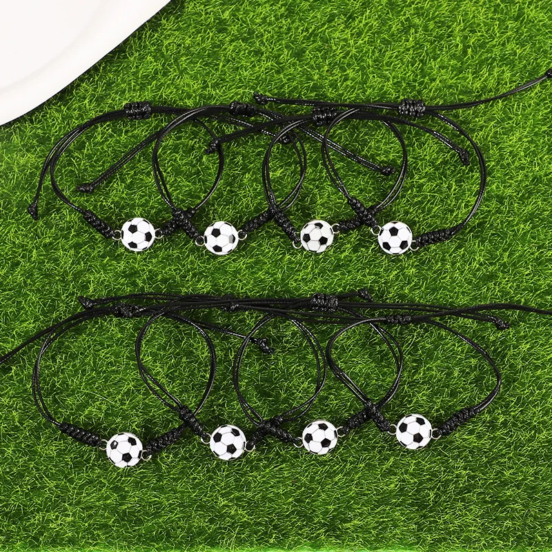 5/10 Stück Fußball-Armbänder, Charm-Geschenke für Kindergeburtstage, Gastgeschenke, Piñata-Füller, Sportthemen-Party-Dekorationszubehör – Detail 8