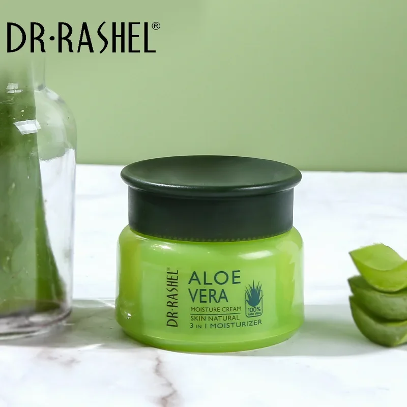 DR.RASHEL Natural Aloe Vera face Cream Acne Treatment Moisturizing Hydrating After-Sun Repair Skin Smooth Whitening Day Cream