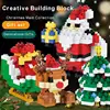 Christmas Gifts Micro Building Block Series Santa Claus Reindeer Puzzle Assembling Bricks Table Decoration Toys Children Kids 1