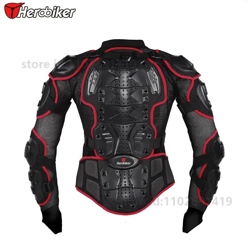 HEROBIKER Motorcycle Jacket Full Body Armor Chest Motocross Racing