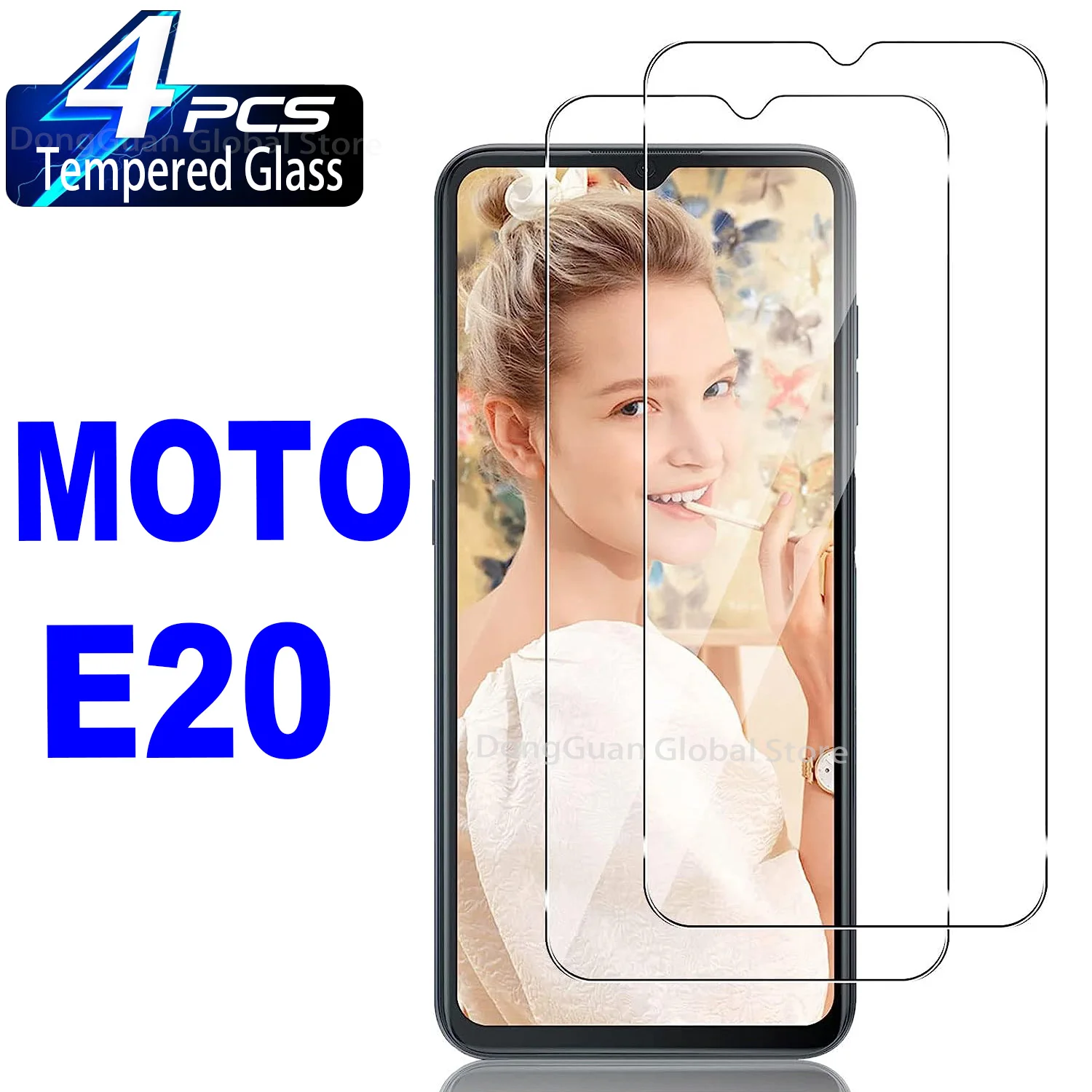 

2/4Pcs Tempered Glass For Motorola Moto E20 Screen Protector Glass Film