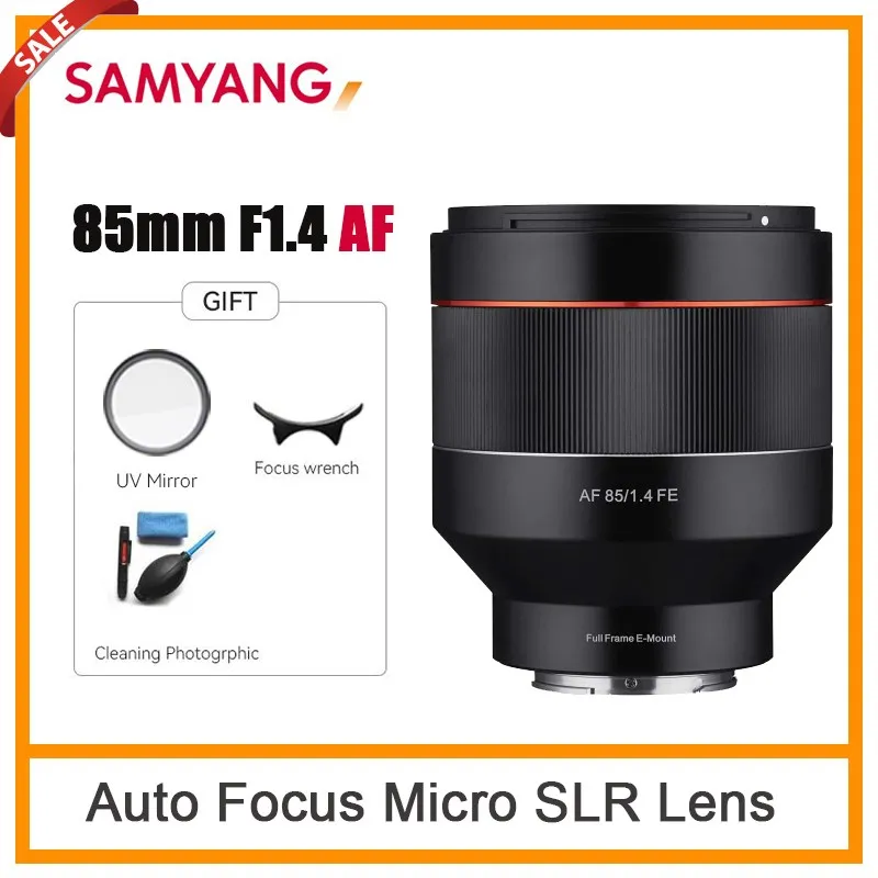 Samyang 85Mm Lensa Kamera Fokus Otomatis EF Lensa Frame Penuh
