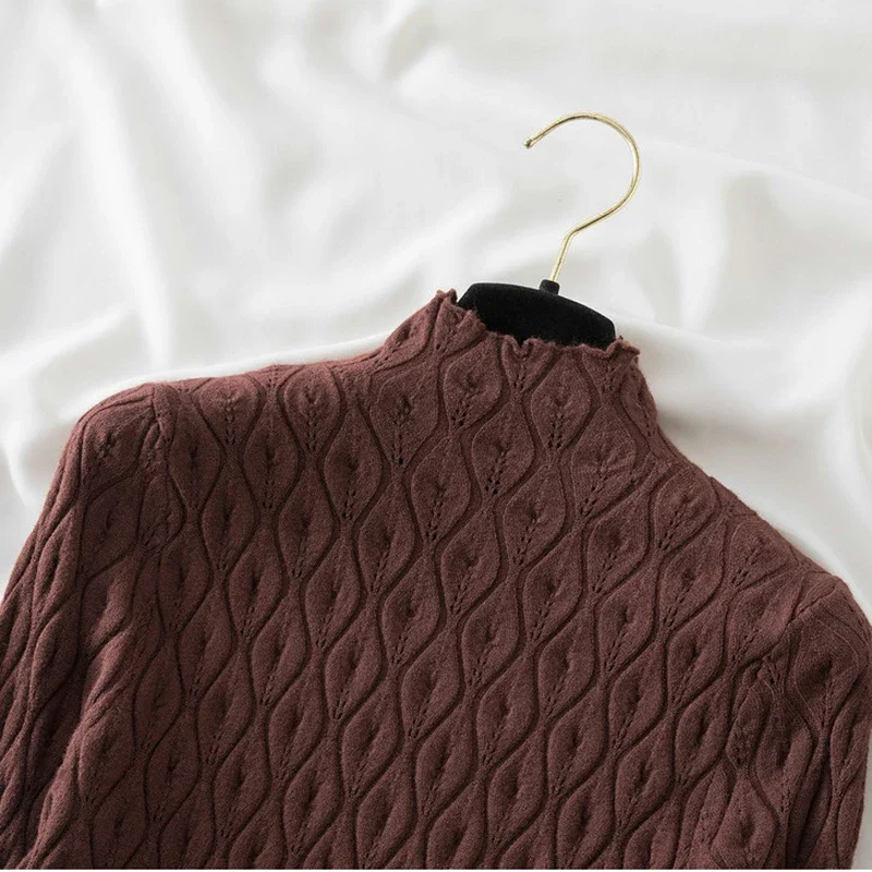 New Faux Cashmere Turtleneck Women Sweaters Autumn Winter Warm Pullover Slim Tops Knitted Sweater Jumper Soft Pull Female