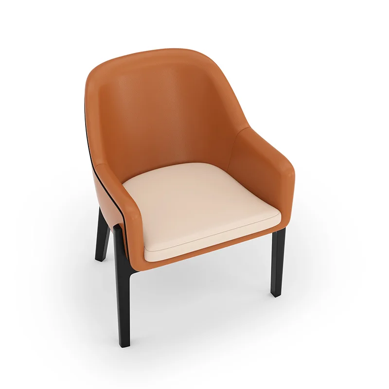 Foshan Furniture Factory Muebles Para La Casa Leather Chair Leather Sofa Chair Indoor Coffee Armchair