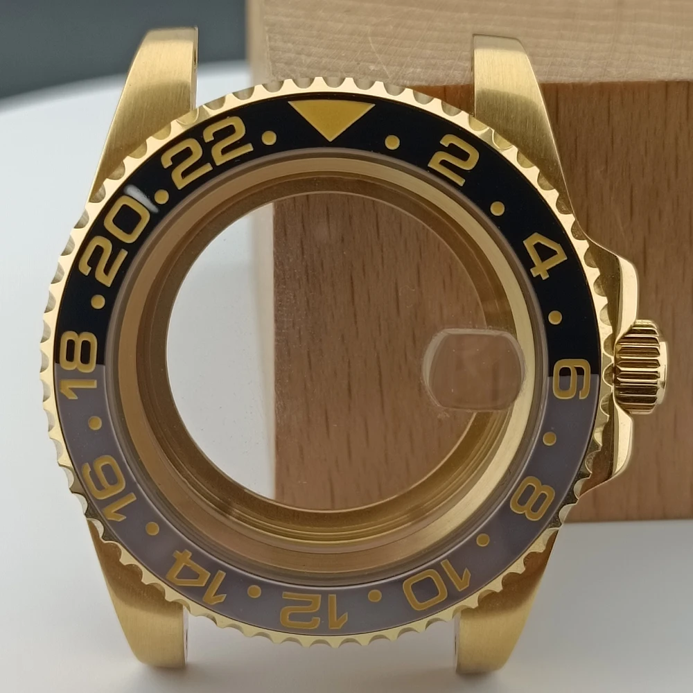 Premium 40.5MM Sapphire Glass GMT Case with Bidirectional Rotating Bezel for 28.5MM Dial and 20mm Strap