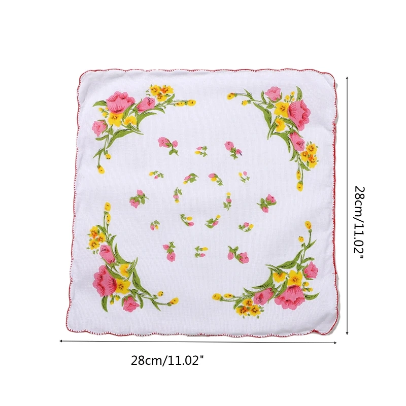 Women Pocket Handkerchiefs Mini Face Towels DIY Hairbands for Women Girl Wedding