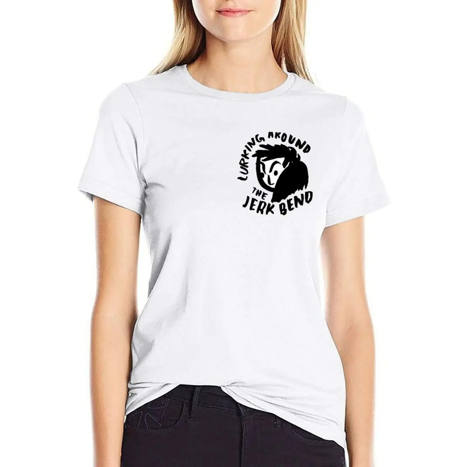 

Jerk Bend T-shirt tops hippie clothes Female clothing t-shirts for Women loose fit