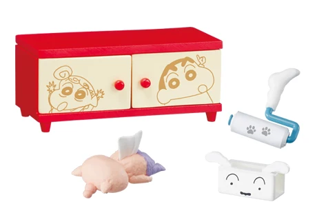 Echte Rement Crayon Shin-chan Zimmer Tisch Fernsehen Snack Modell Blind Box Geburtstag Geschenk Desktop Decor Anime Cartoon Trendy Spielzeug – Detail 6