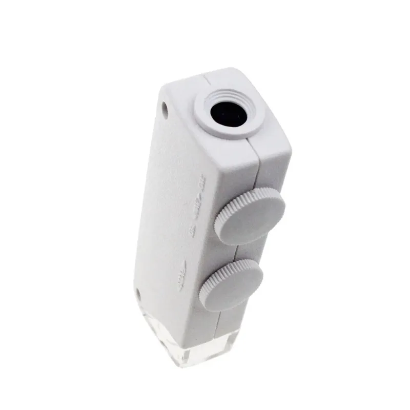 1pcs New Quality Handheld 160X-200X Magnification Zoom Len LED Lighted light lamp Pocket Microscope Magnifier Loupe hot sale 2