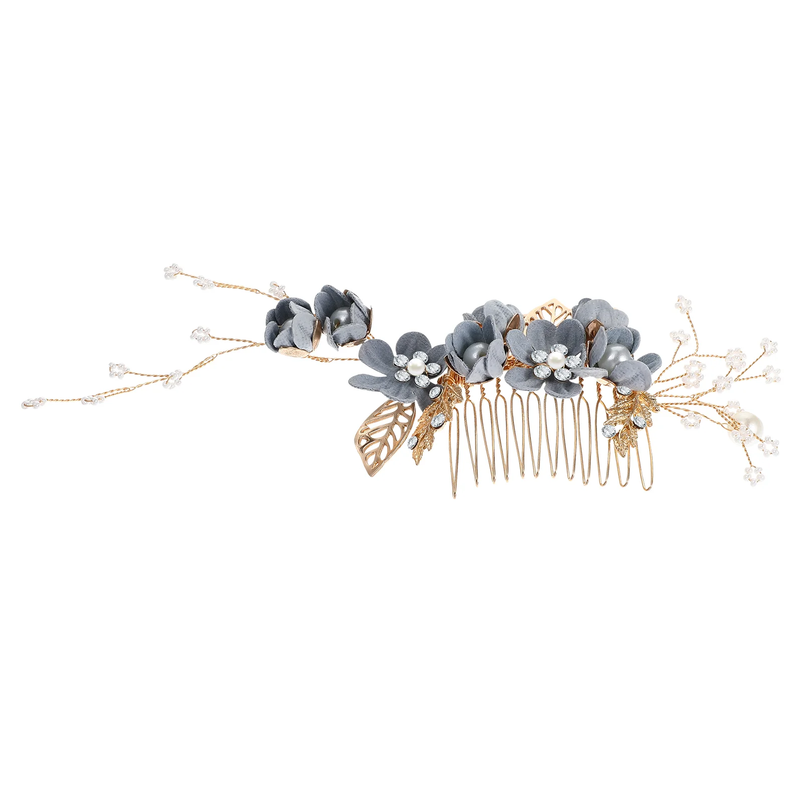 

Bride Hair Accessories Headdress for Wedding Flower Comb Crystal Photography Girl Child Pearl