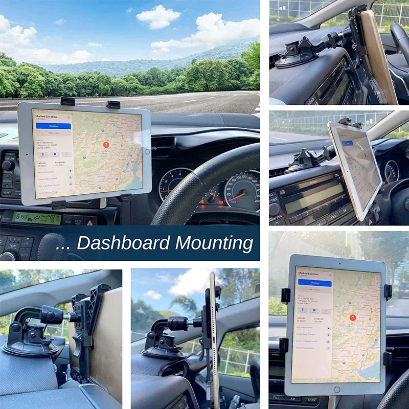 Tablet Car Holder Stand For iPad Air 1 2 Mini 2 3 4 Pro 9.7 10.5 Universal Windshield Car Mount For 7-11 inch Samsung Tab tablet holder