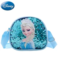 Anime Frozen Children's Bag Girls Bag Disney Princess Elsa Sequins Personality Children's Casual One Shoulder Bag Messenger Bag 1