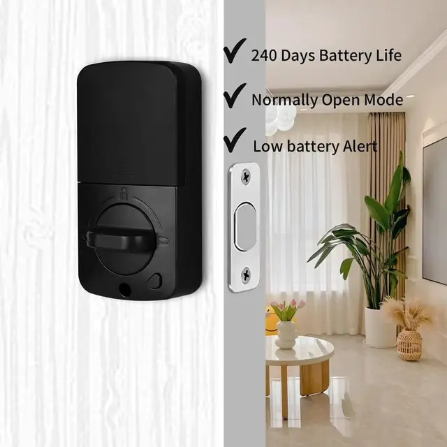 Smart Deadbolt Lock with Keypad, Fingerprint Door Lock, Keyless Entry Door Lock Door Auto Digital Electronic Lock for home 3